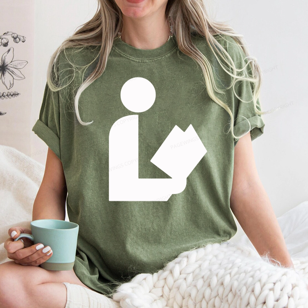 Pagewing National Library Symbol Unisex Washed T-shirt