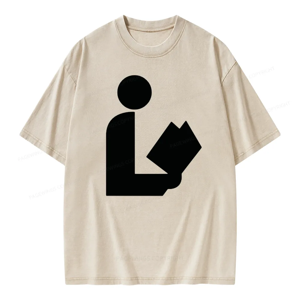 Pagewing National Library Symbol Unisex Washed T-shirt