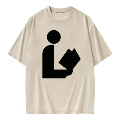Pagewing National Library Symbol Unisex Washed T-shirt