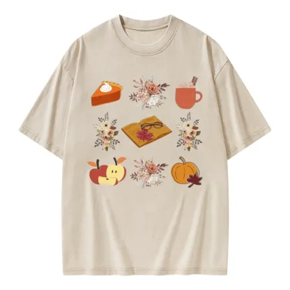 Pagewings Thanksgiving Book Unisex Washed T-shirt