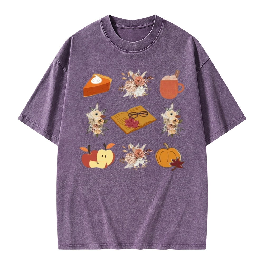 Pagewings Thanksgiving Book Unisex Washed T-shirt
