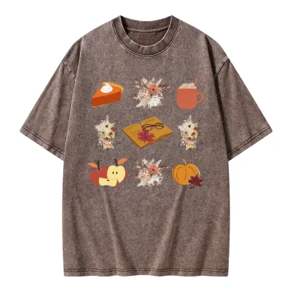 Pagewings Thanksgiving Book Unisex Washed T-shirt