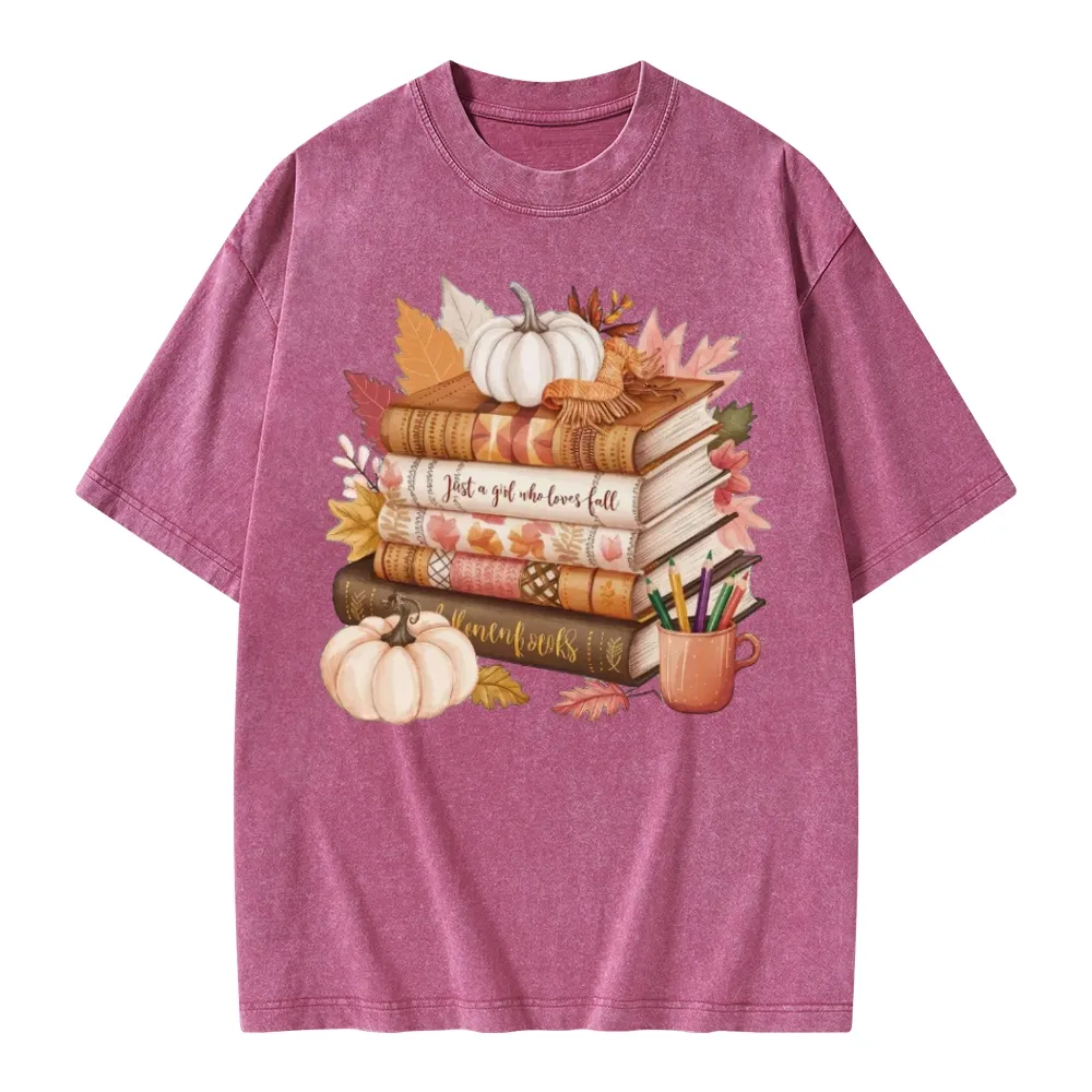 Pagewings Thanksgiving Fall Pumpkin Unisex Washed T-shirt