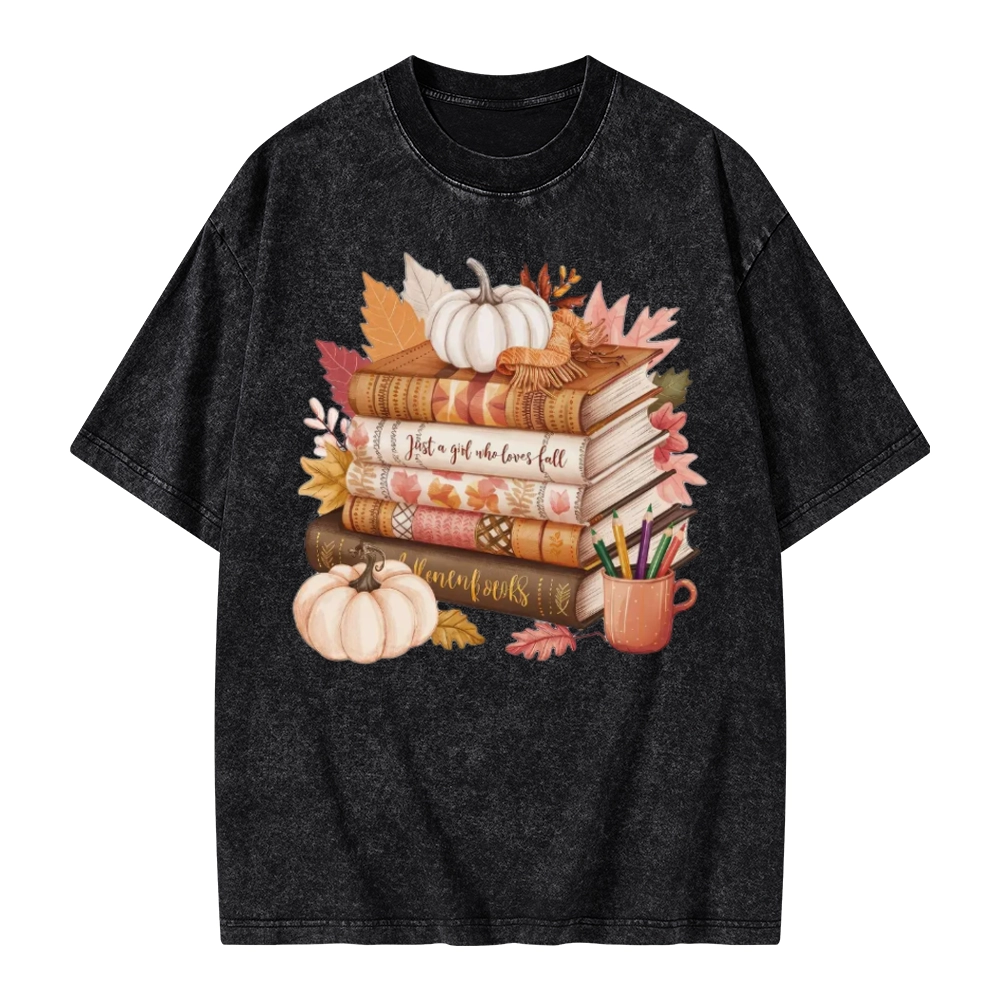 Pagewings Thanksgiving Fall Pumpkin Unisex Washed T-shirt