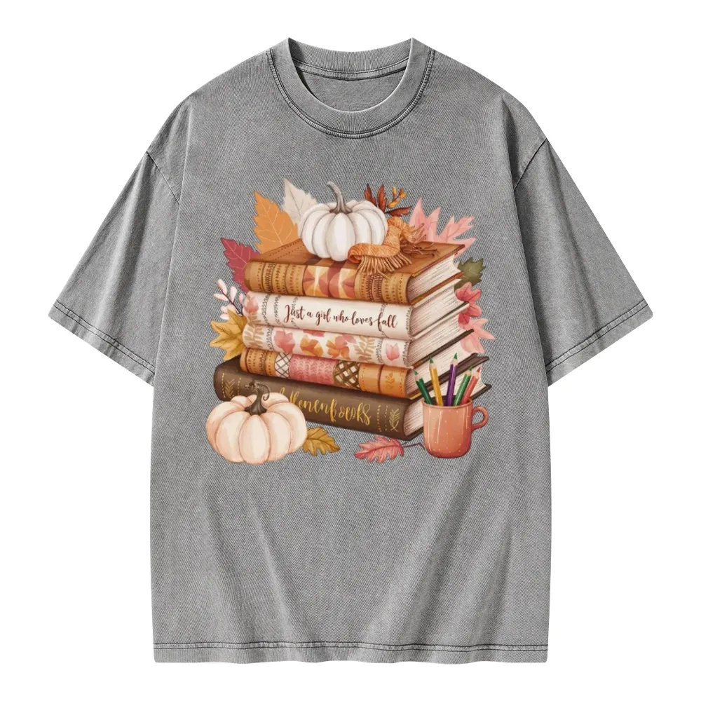 Pagewings Thanksgiving Fall Pumpkin Unisex Washed T-shirt