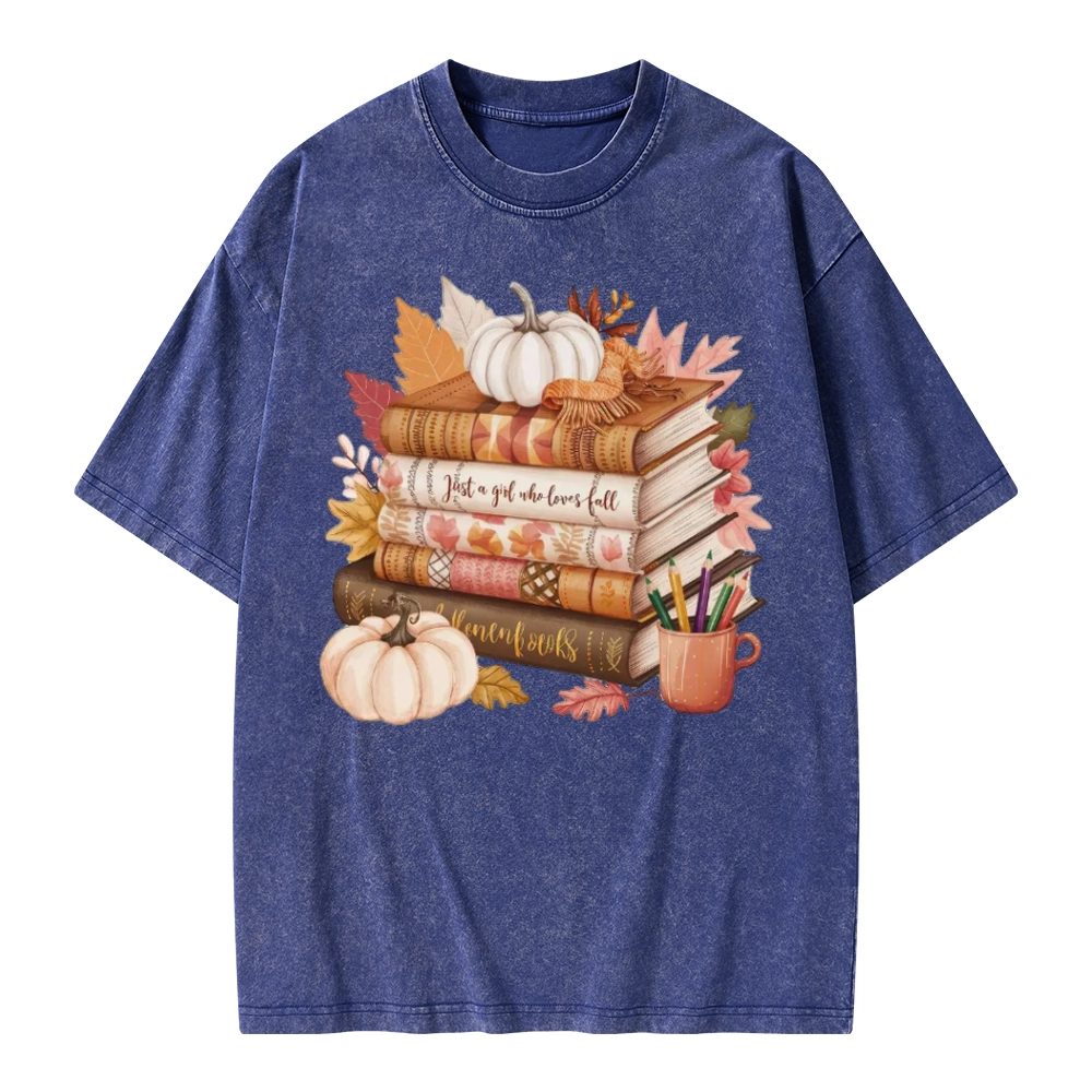 Pagewings Thanksgiving Fall Pumpkin Unisex Washed T-shirt