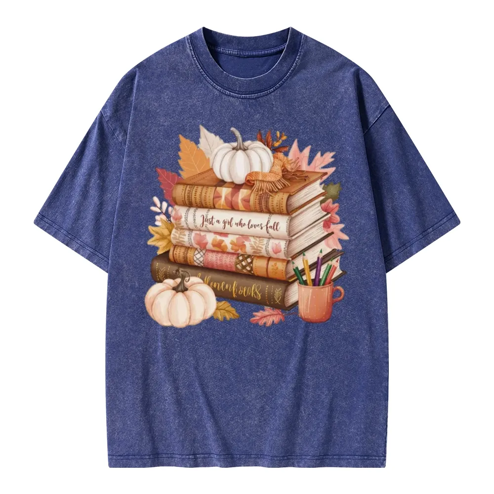 Pagewings Thanksgiving Fall Pumpkin Unisex Washed T-shirt