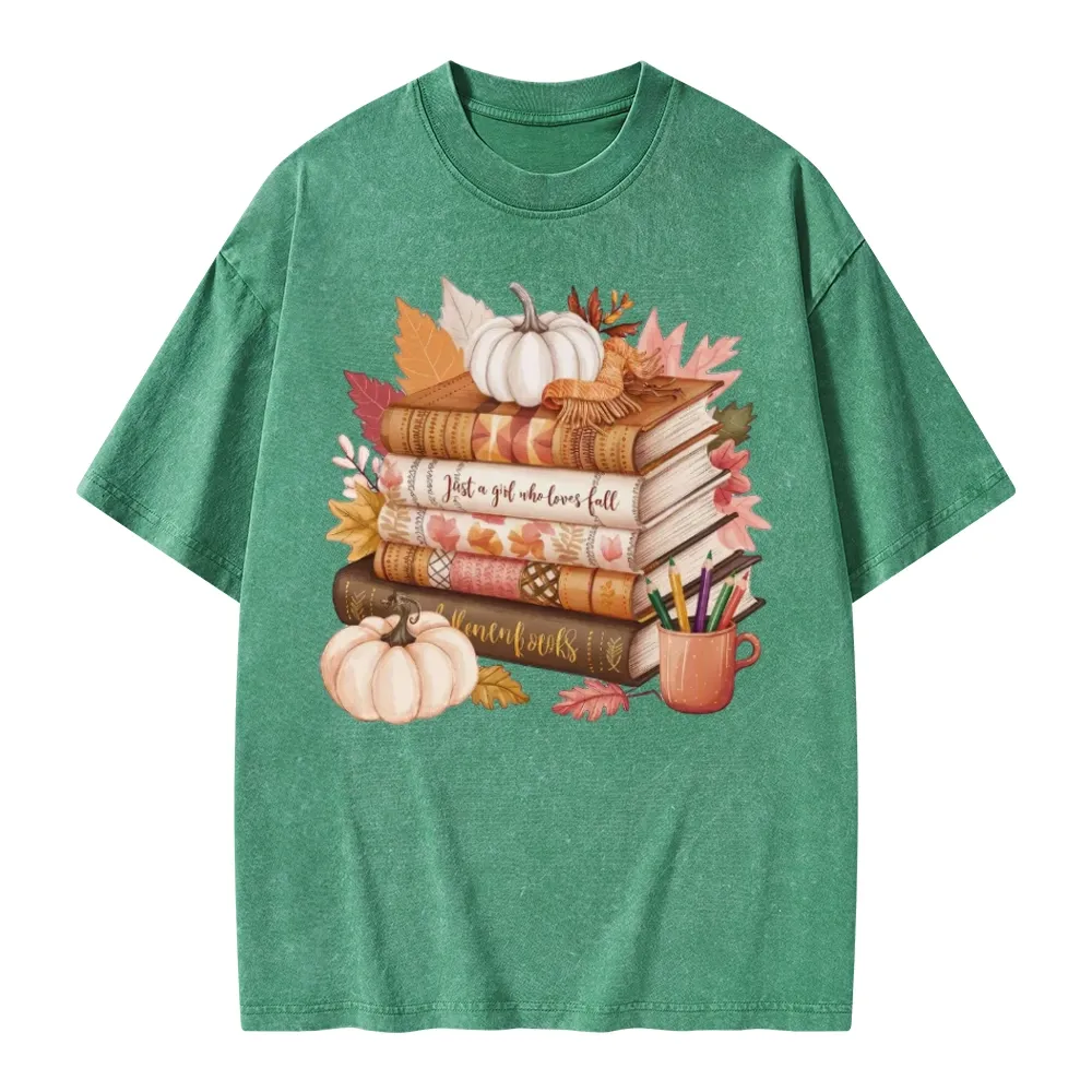 Pagewings Thanksgiving Fall Pumpkin Unisex Washed T-shirt