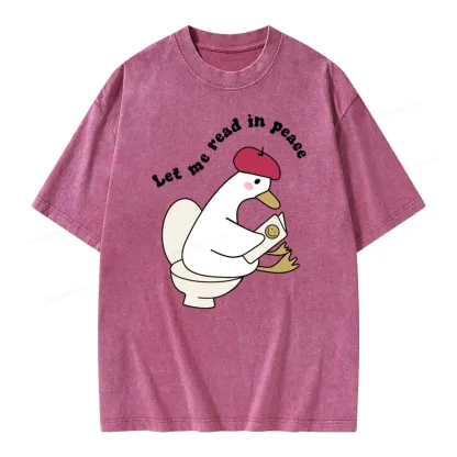 Pagewing Let Me Read In Peace Unisex Washed T-shirt