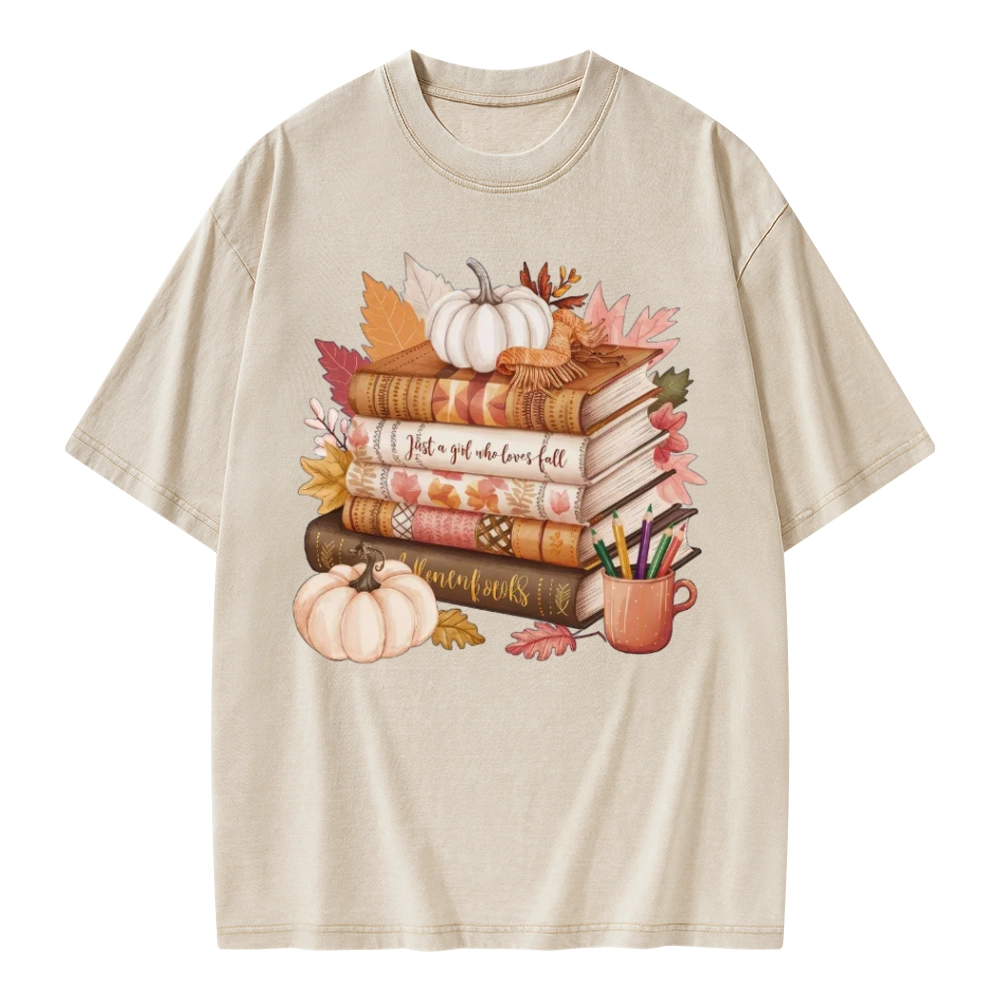 Pagewings Thanksgiving Fall Pumpkin Unisex Washed T-shirt