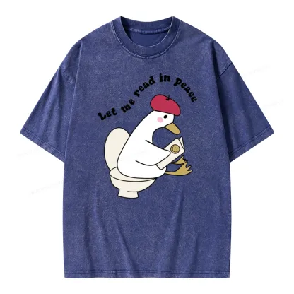 Pagewing Let Me Read In Peace Unisex Washed T-shirt