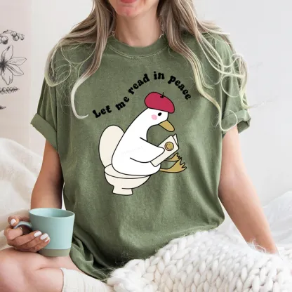 Pagewing Let Me Read In Peace Unisex Washed T-shirt