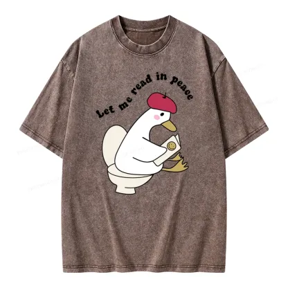 Pagewing Let Me Read In Peace Unisex Washed T-shirt