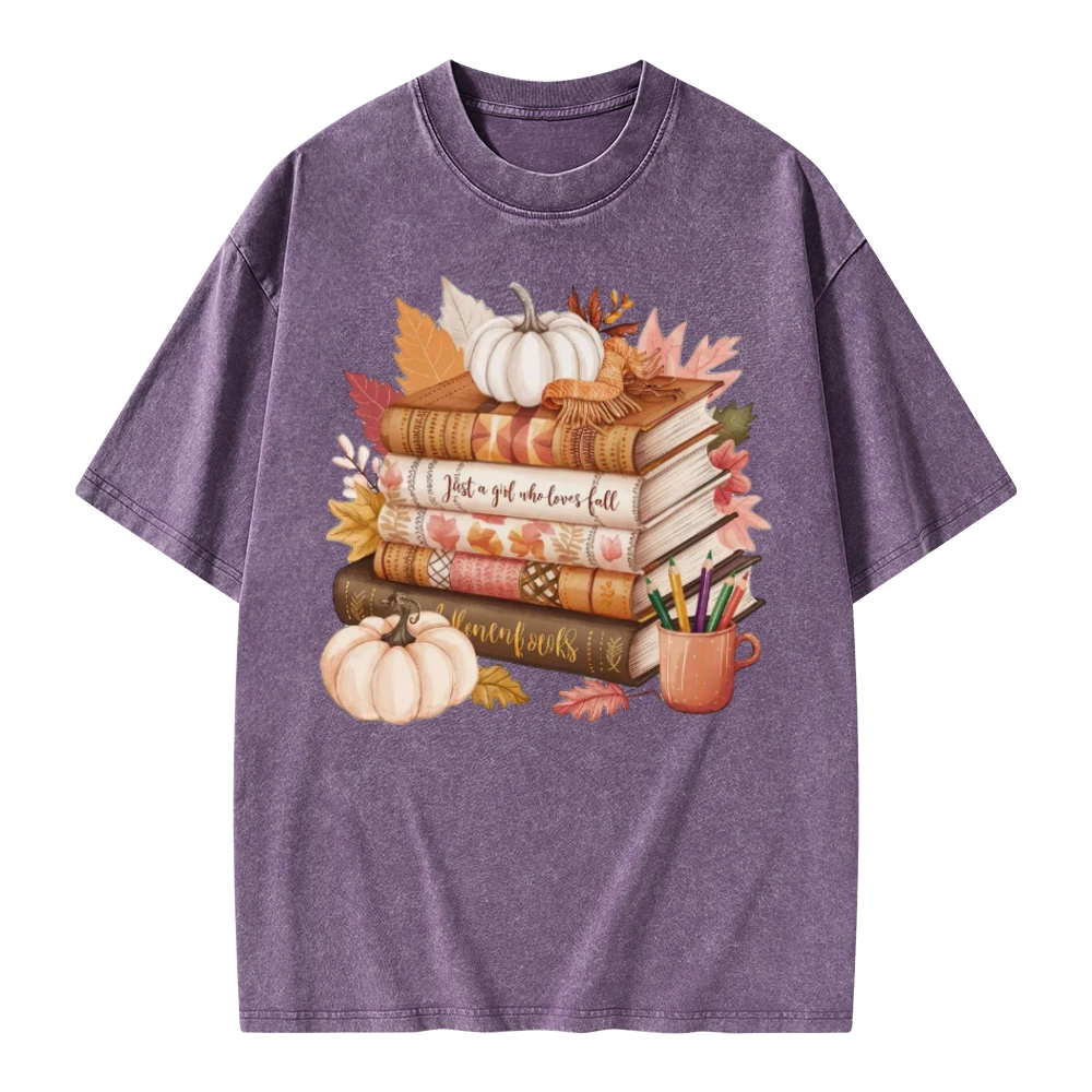 Pagewings Thanksgiving Fall Pumpkin Unisex Washed T-shirt