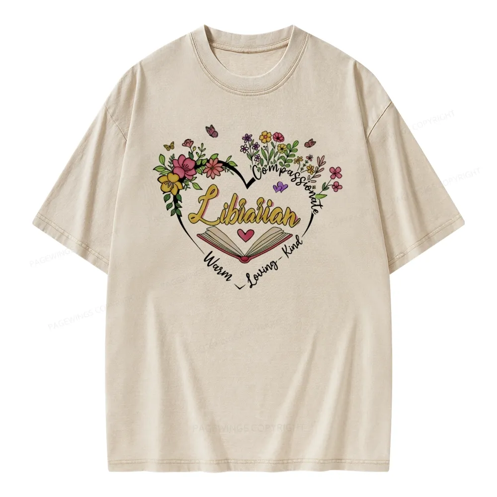 Pagewing Librarian Life Unisex Washed T-shirt