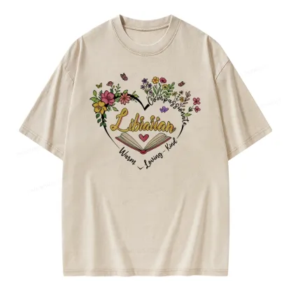 Pagewing Librarian Life Unisex Washed T-shirt