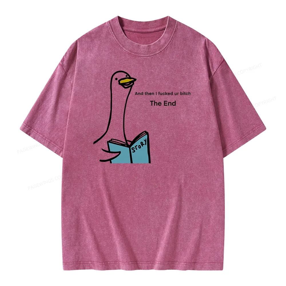 Pagewing The Story-telling Goose Unisex Washed T-shirt