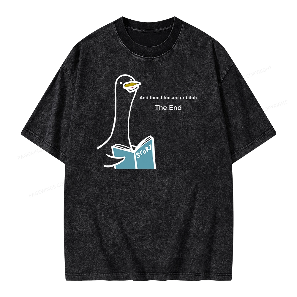Pagewing The Story-telling Goose Unisex Washed T-shirt