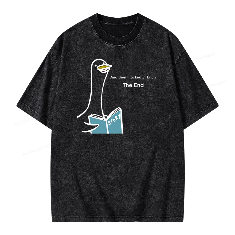 Pagewing The Story-telling Goose Unisex Washed T-shirt