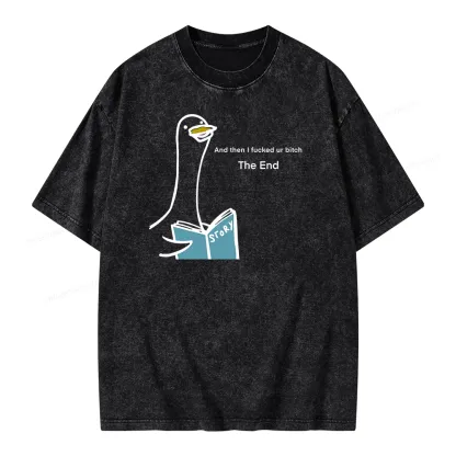 Pagewing The Story-telling Goose Unisex Washed T-shirt