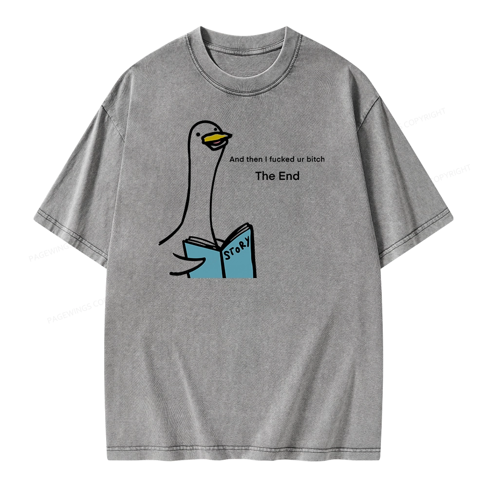 Pagewing The Story-telling Goose Unisex Washed T-shirt
