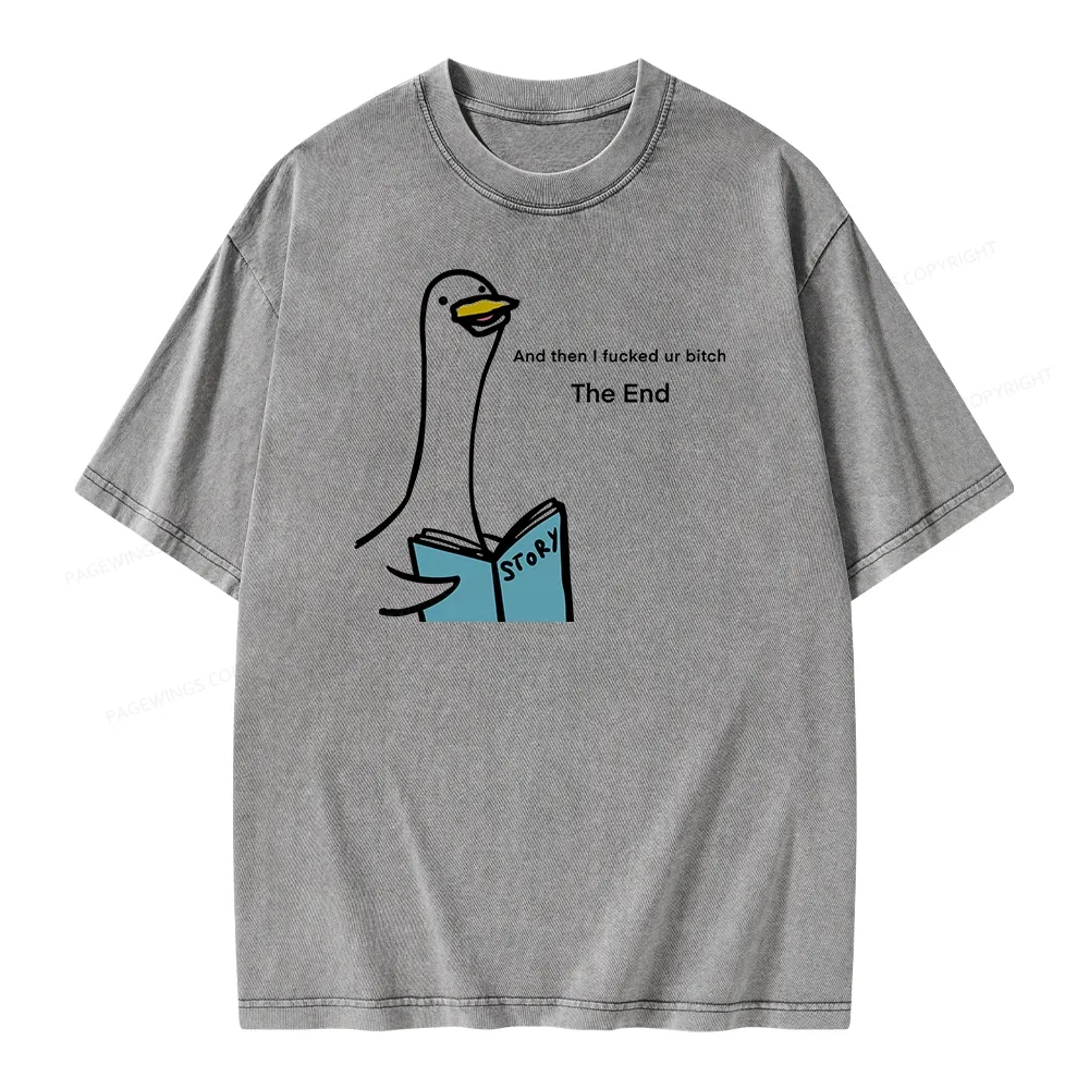 Pagewing The Story-telling Goose Unisex Washed T-shirt