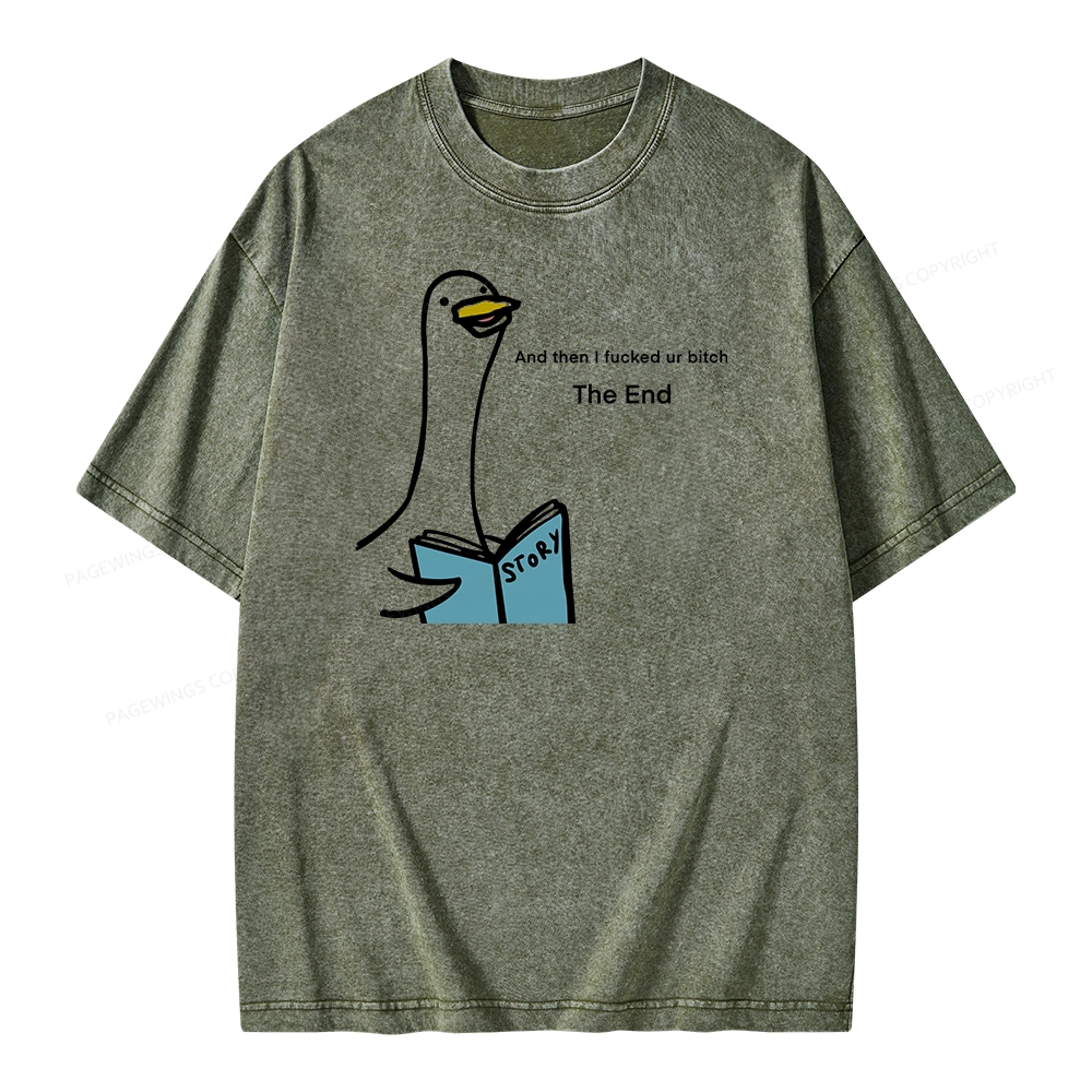 Pagewing The Story-telling Goose Unisex Washed T-shirt
