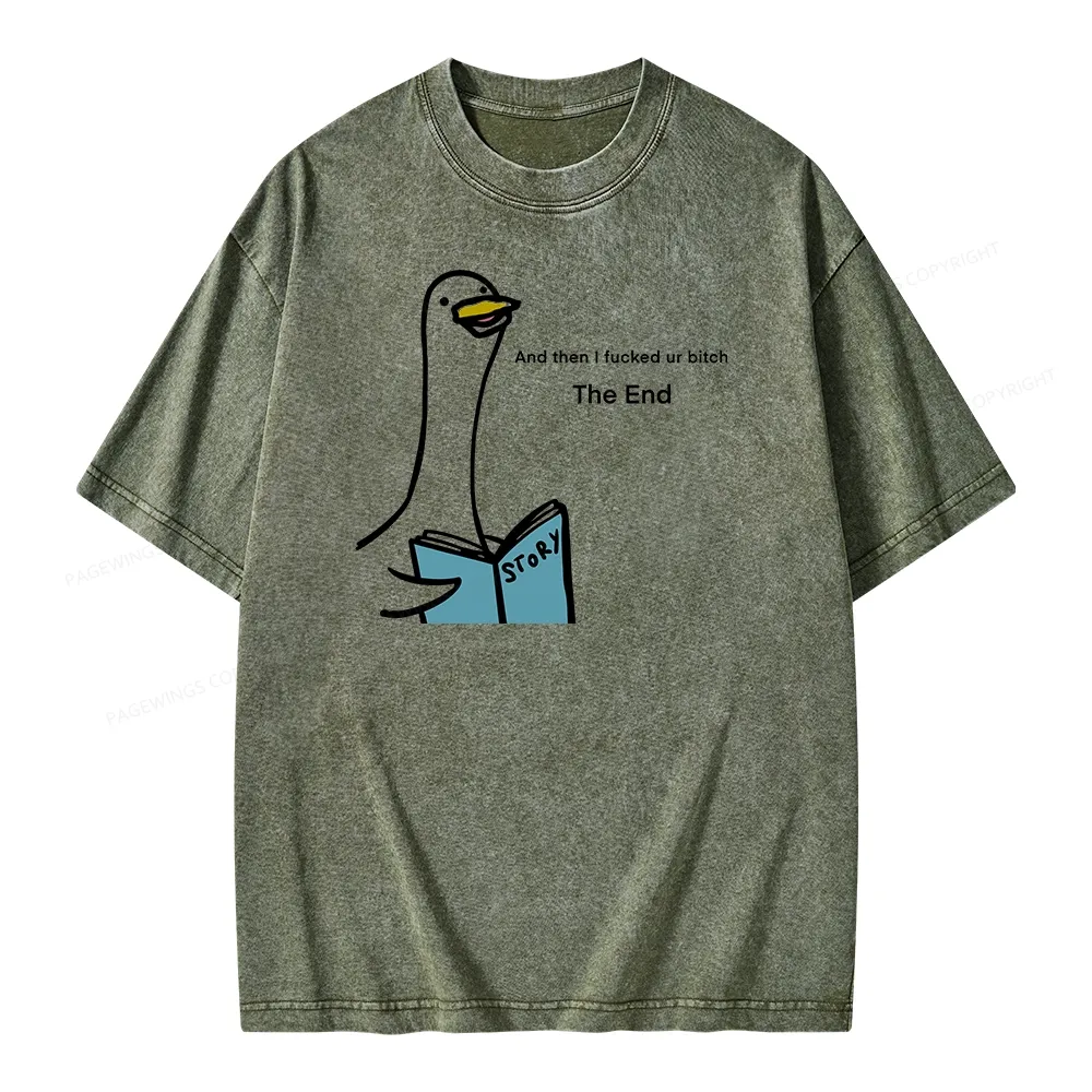 Pagewing The Story-telling Goose Unisex Washed T-shirt