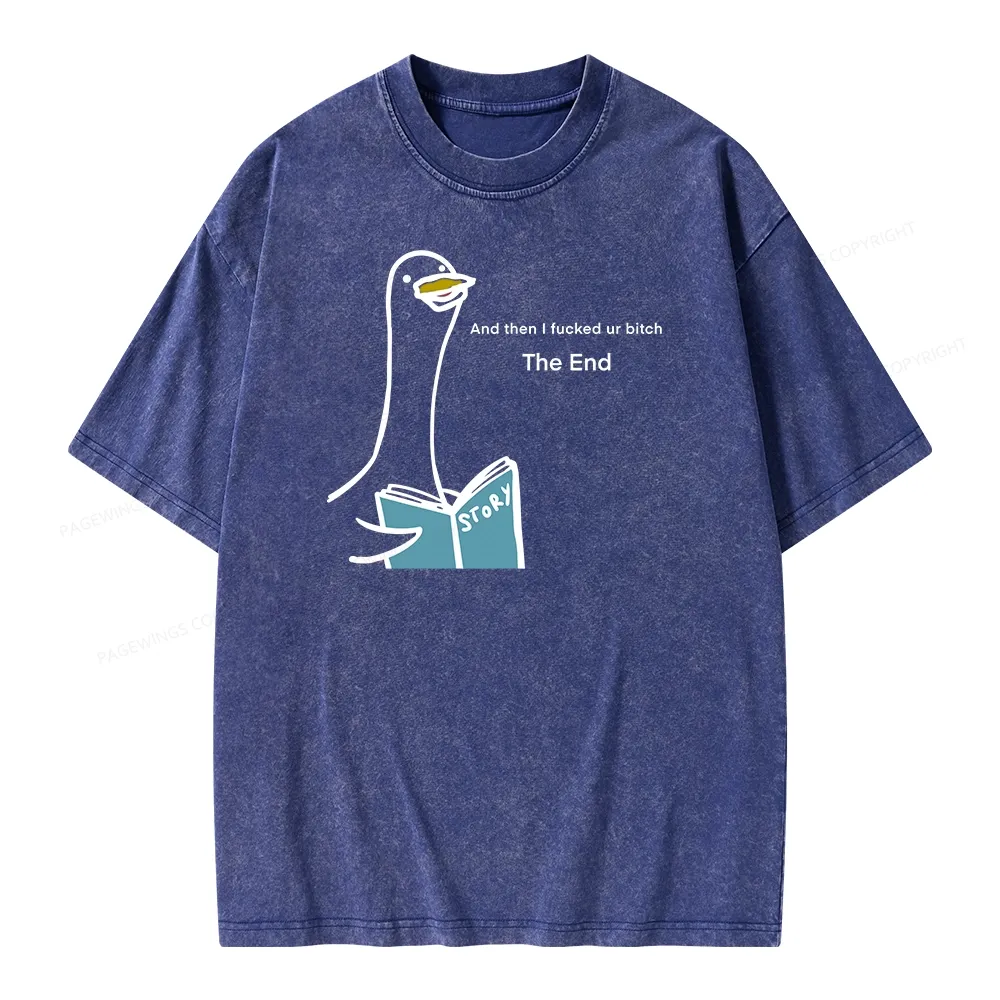 Pagewing The Story-telling Goose Unisex Washed T-shirt