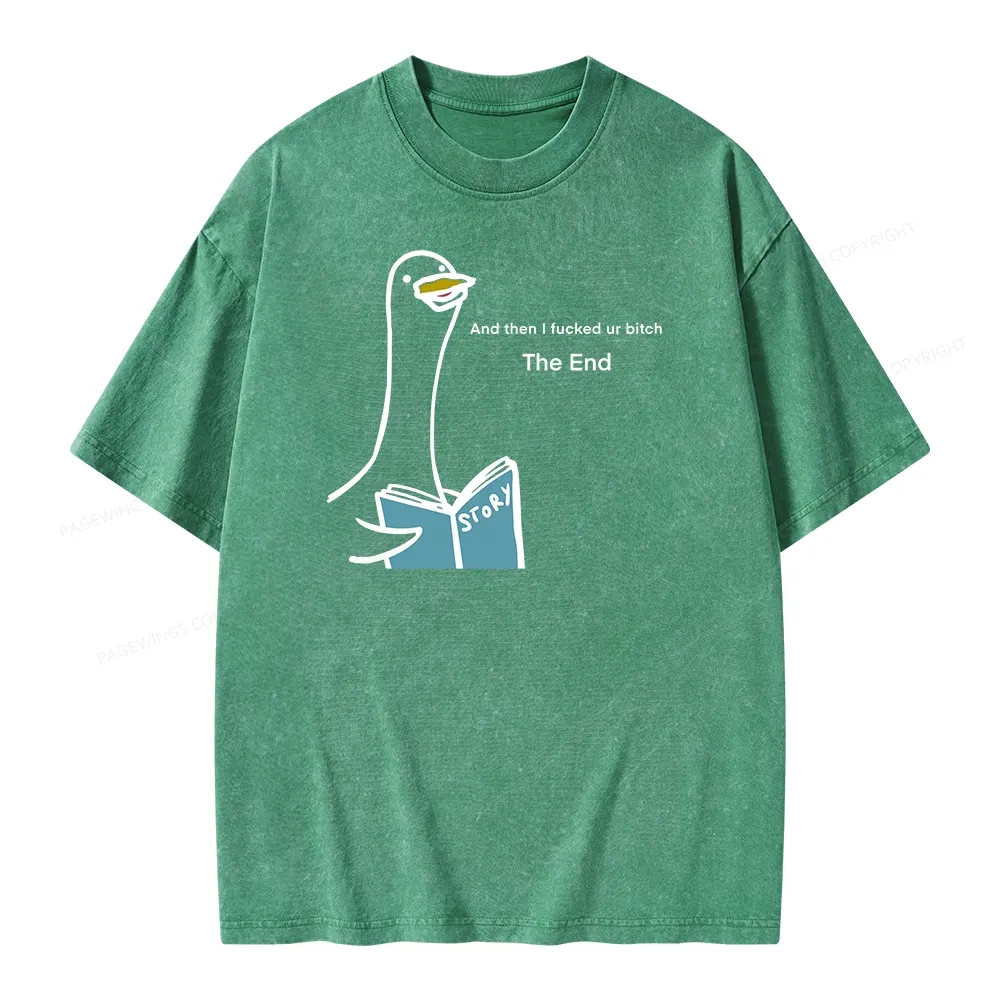 Pagewing The Story-telling Goose Unisex Washed T-shirt