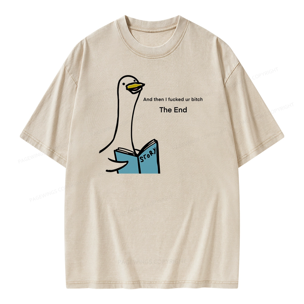 Pagewing The Story-telling Goose Unisex Washed T-shirt