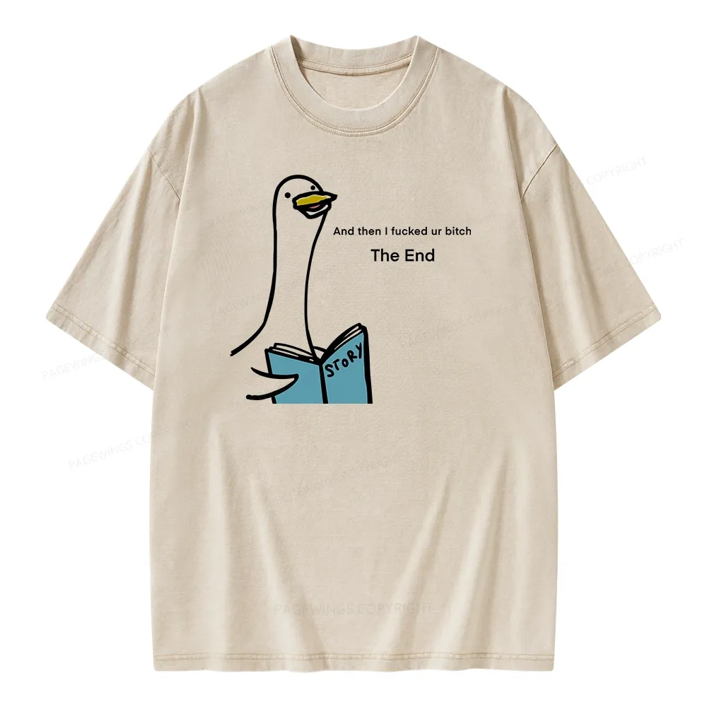 Pagewing The Story-telling Goose Unisex Washed T-shirt