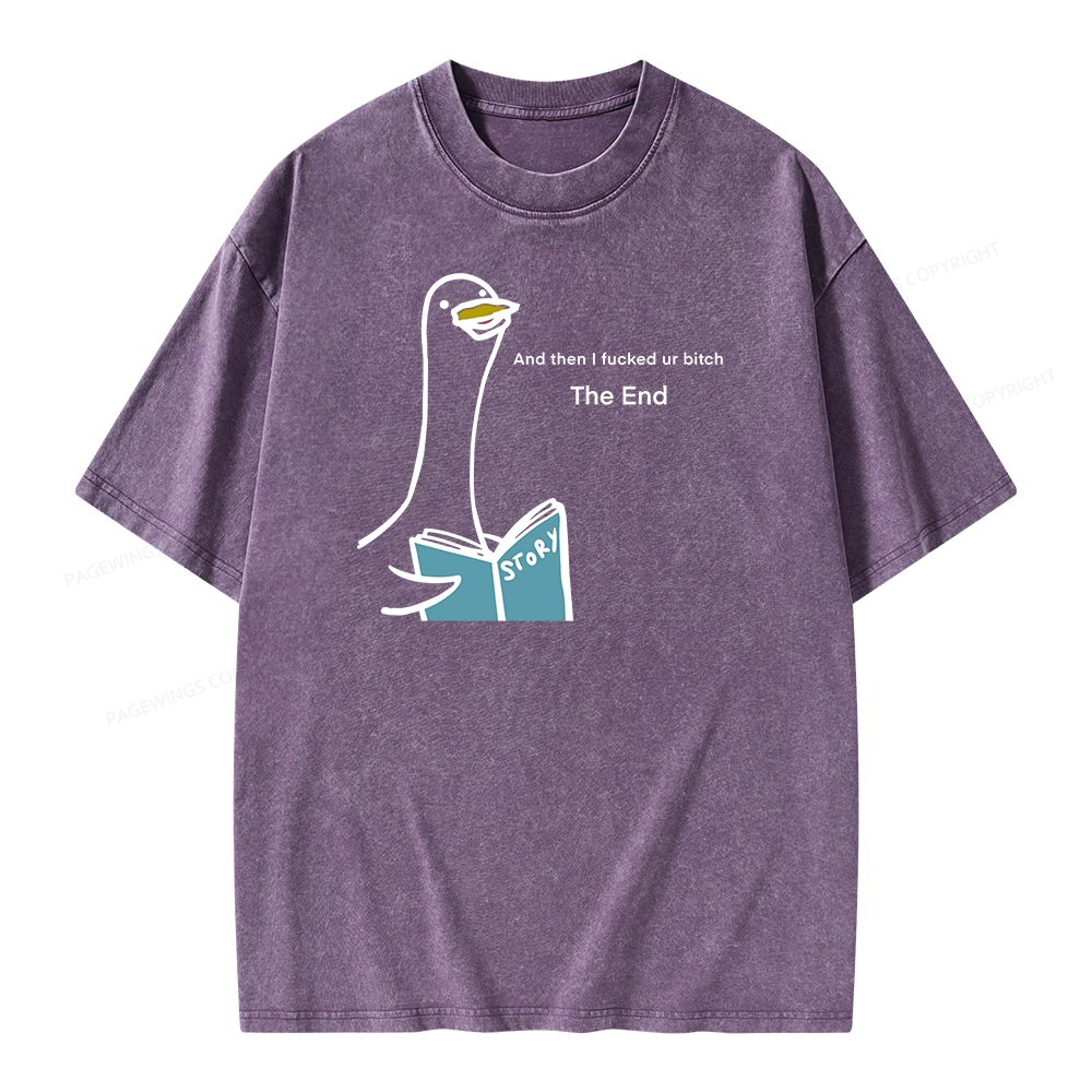 Pagewing The Story-telling Goose Unisex Washed T-shirt