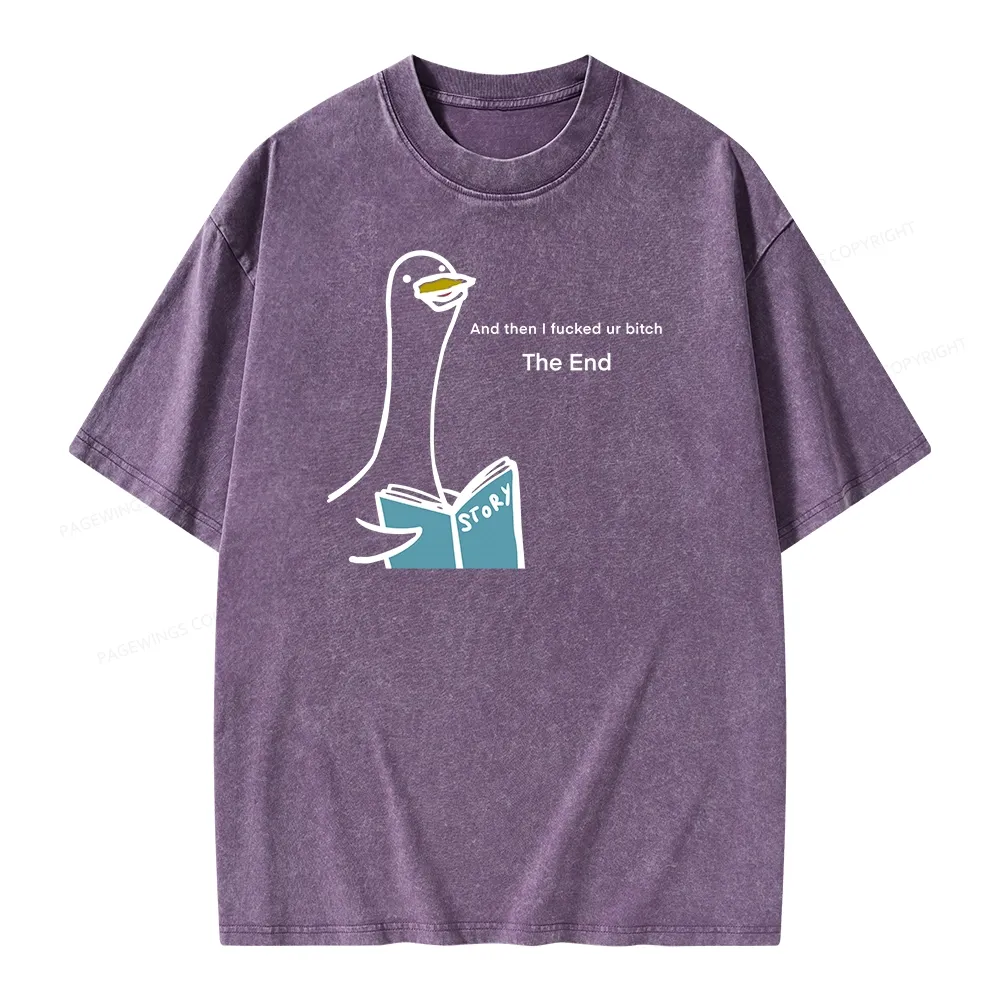 Pagewing The Story-telling Goose Unisex Washed T-shirt