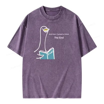 Pagewing The Story-telling Goose Unisex Washed T-shirt