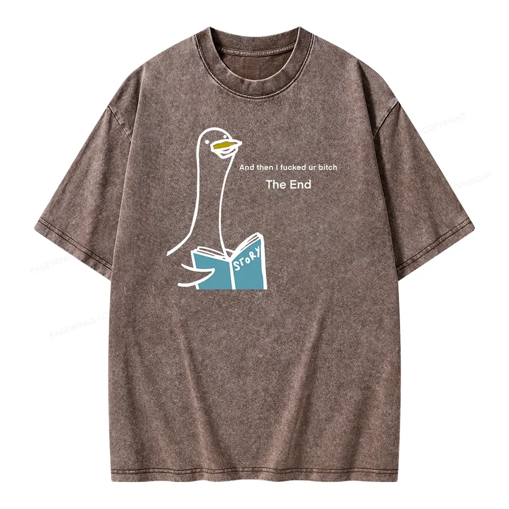 Pagewing The Story-telling Goose Unisex Washed T-shirt