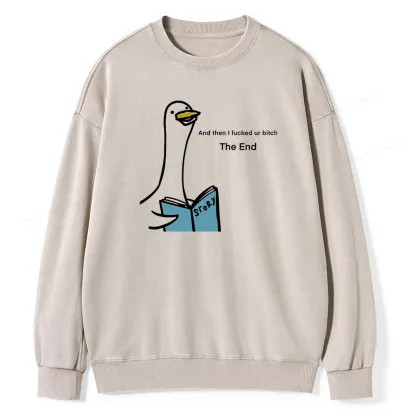 Pagewing The Story-telling Goose Unisex Washed Sweatshirt