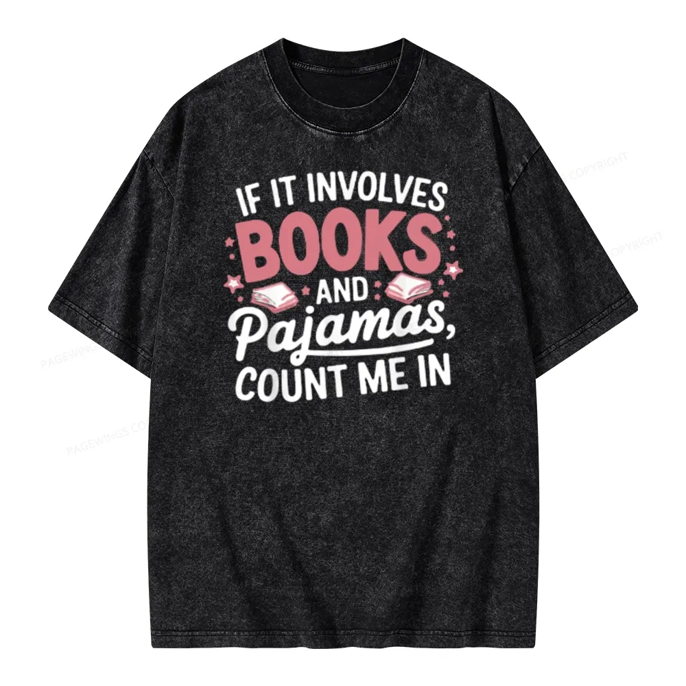 Pagewing  Lover Funny Book Reading Unisex Washed T-shirt