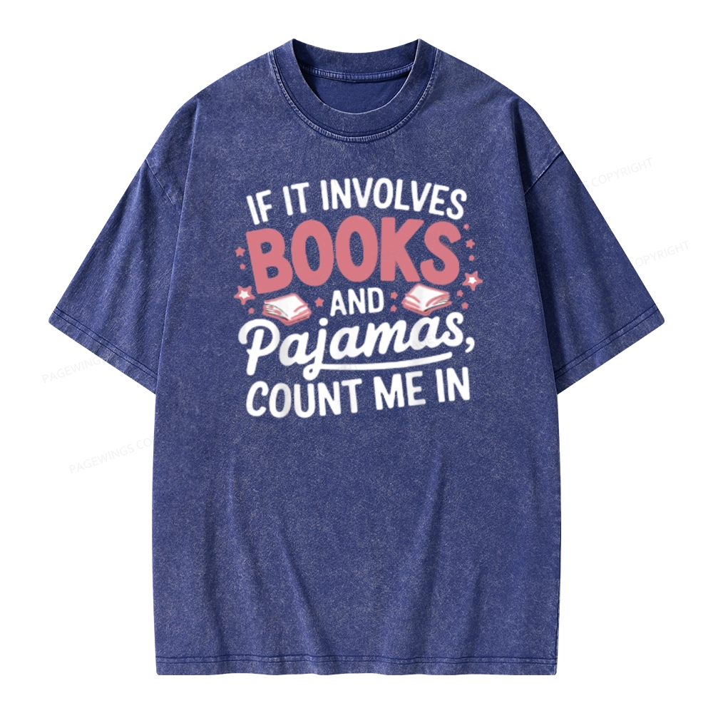 Pagewing  Lover Funny Book Reading Unisex Washed T-shirt