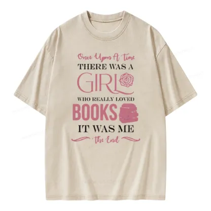 Pagewing The Girl Who Really Love Book Unisex Washed T-shirt