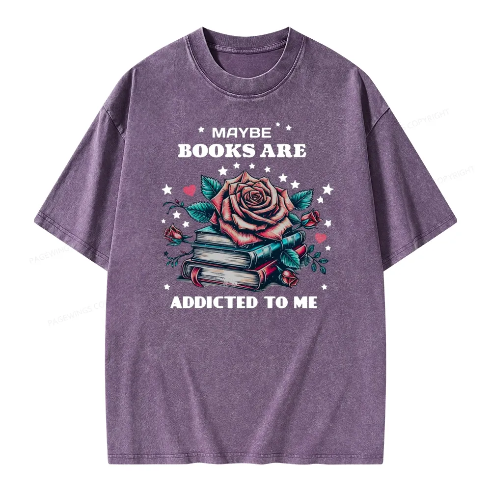 Pagewing Audiobooks Just Buy Me Books & Tell Me I'm Pretty Unisex Washed T-shirt