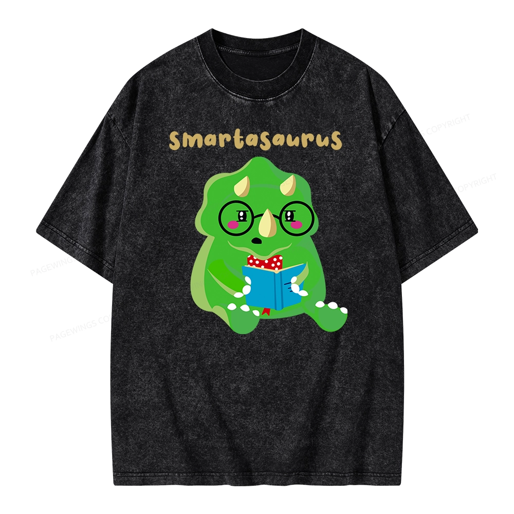 Pagewing Smart Dinosaur Unisex Washed T-shirt