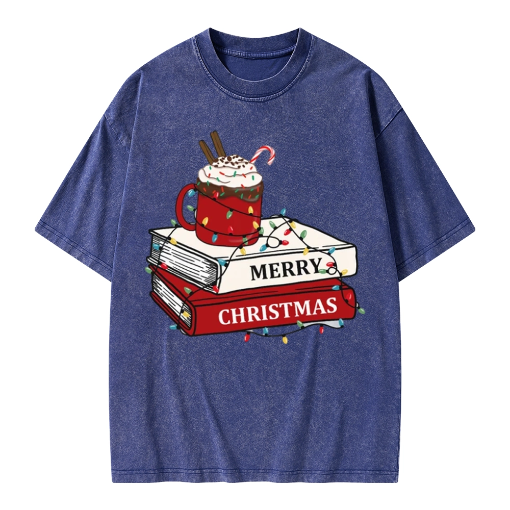 Pagewings Merry Christmas Unisex Washed T-shirt