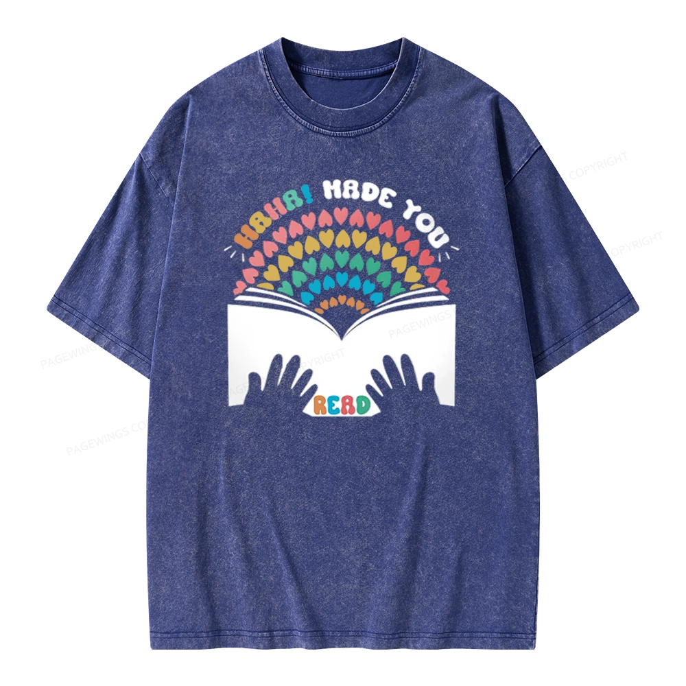 Pagewings Haha-Made You Read Unisex Washed T-shirt