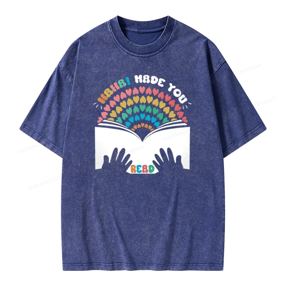 Pagewings Haha-Made You Read Unisex Washed T-shirt