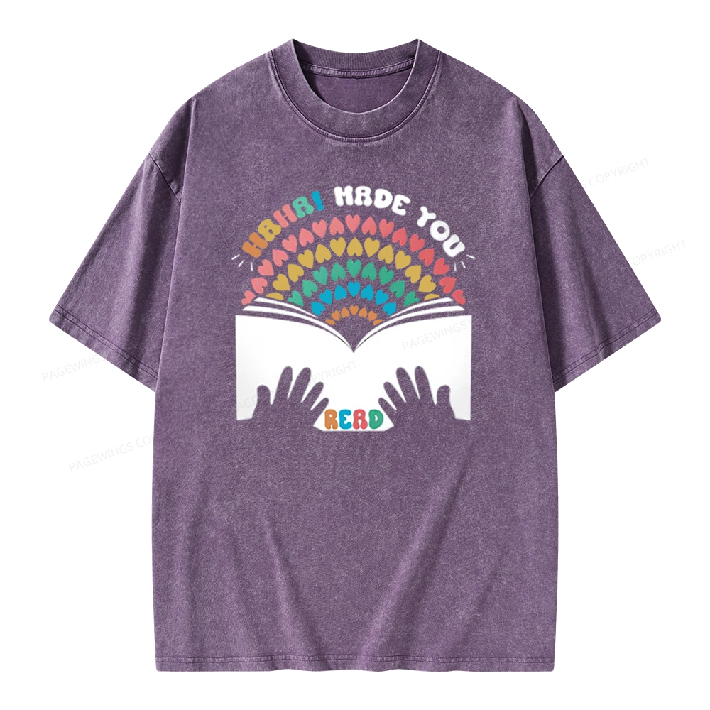 Pagewings Haha-Made You Read Unisex Washed T-shirt