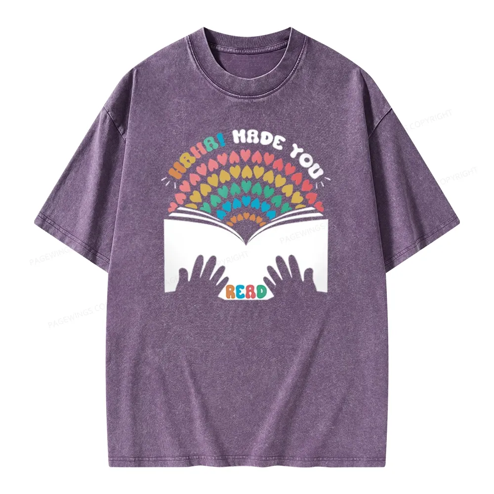 Pagewings Haha-Made You Read Unisex Washed T-shirt