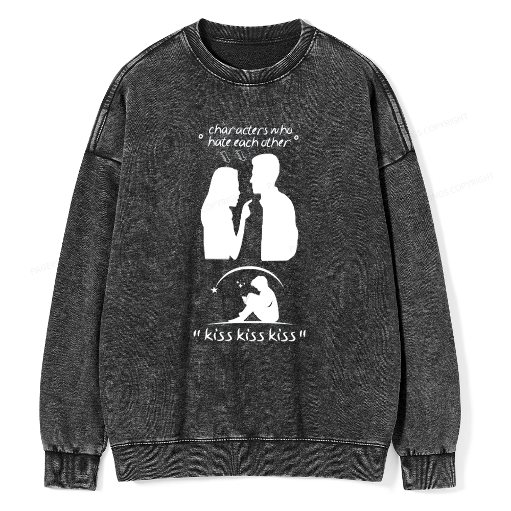 Pagewings Character Change Of The Enemies To Lovers Unisex Washed Sweatshirt