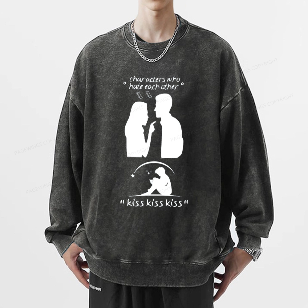 Pagewings Character Change Of The Enemies To Lovers Unisex Washed Sweatshirt