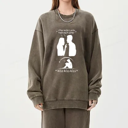 Pagewings Character Change Of The Enemies To Lovers Unisex Washed Sweatshirt